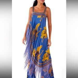 Farm Rio Mermaid Banana Fringe Top / Tunic